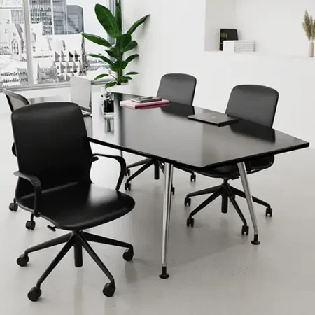 High-back executive office chair with a sleek design and ergonomic features.