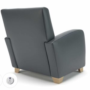 Wynne 81cm Wide Armchair in Cristina Marrone Ultima Faux Leather - Image 10