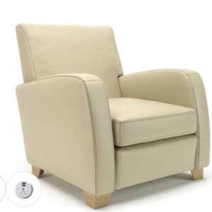 Wynne 81cm Wide Armchair in Cristina Marrone Ultima Faux Leather - Image 94