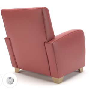 Wynne 81cm Wide Armchair in Cristina Marrone Ultima Faux Leather - Image 42