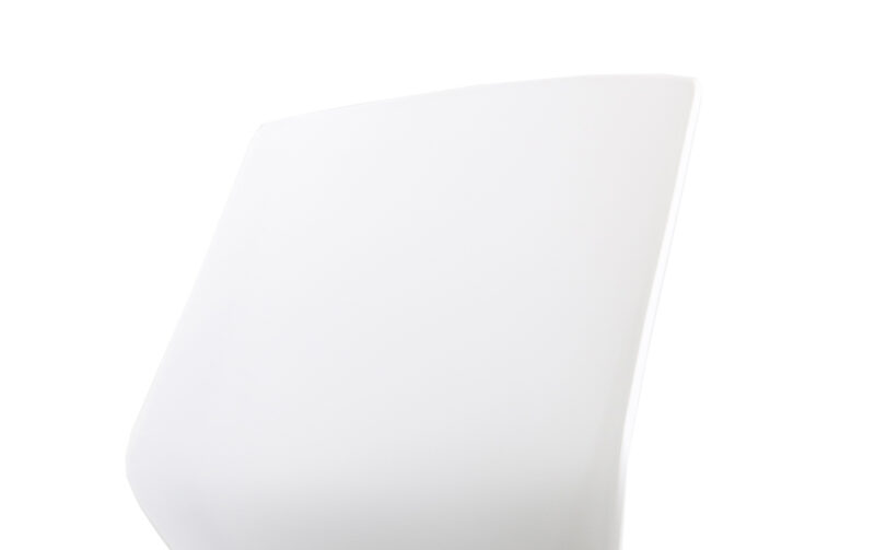 Florence White Frame Fabric Seat High Stool Chair - Image 8