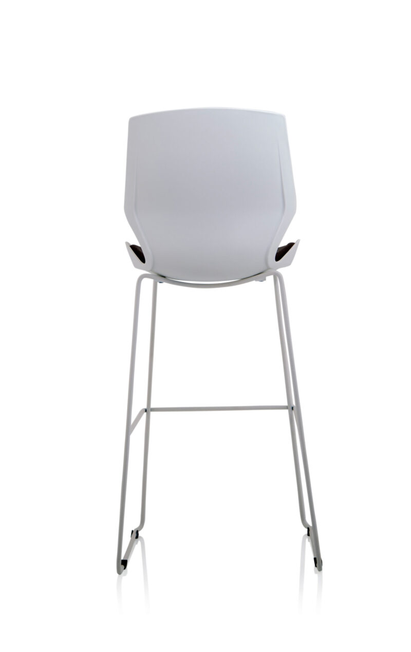 Florence White Frame Fabric Seat High Stool Chair - Image 5