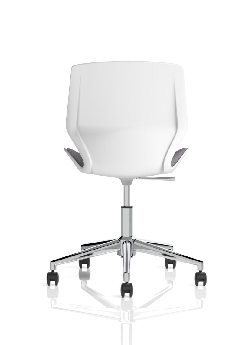 Florence 5 Star Base White Frame Fabric Visitor Chair - Image 6