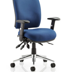Impulse 1600mm Cantilever Straight Desk With Mobile Pedestal and Chiro Medium Back Blue Operator Chair - Image 64