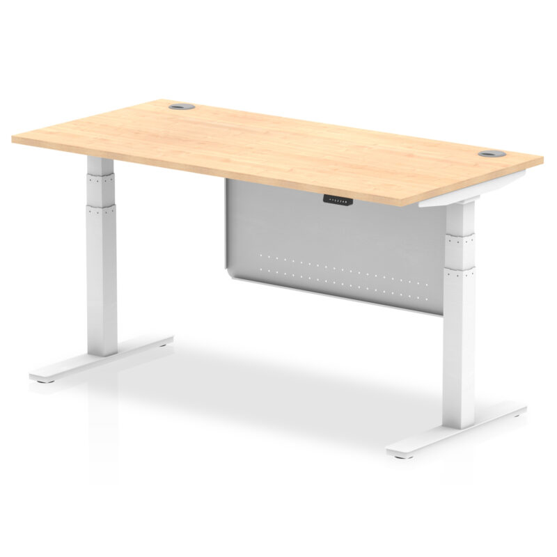 Air Height Adjustable Desk With Cable Ports With Steel Modesty Panel - Image 45
