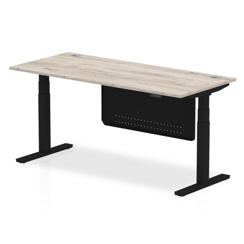 Air Height Adjustable Desk With Cable Ports With Steel Modesty Panel - Image 58