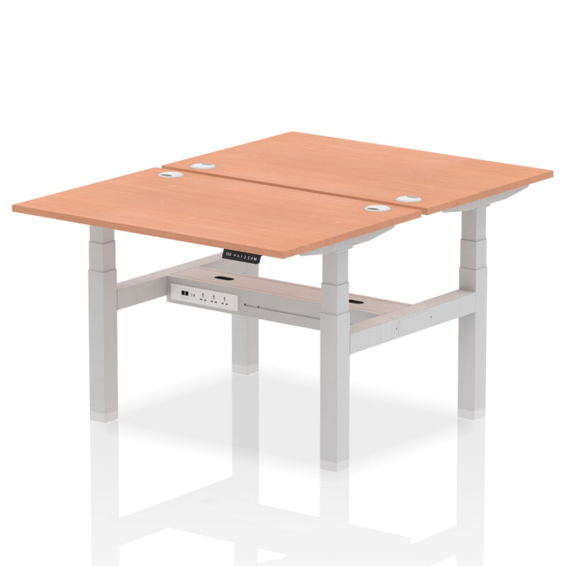 Air Back-to-Back Height Adjustable Bench Desk - 2 Person - Image 2