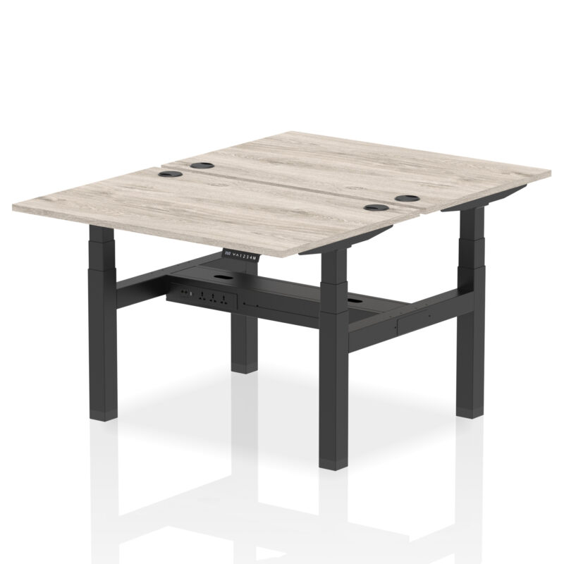 Air Back-to-Back Height Adjustable Bench Desk - 2 Person - Image 7