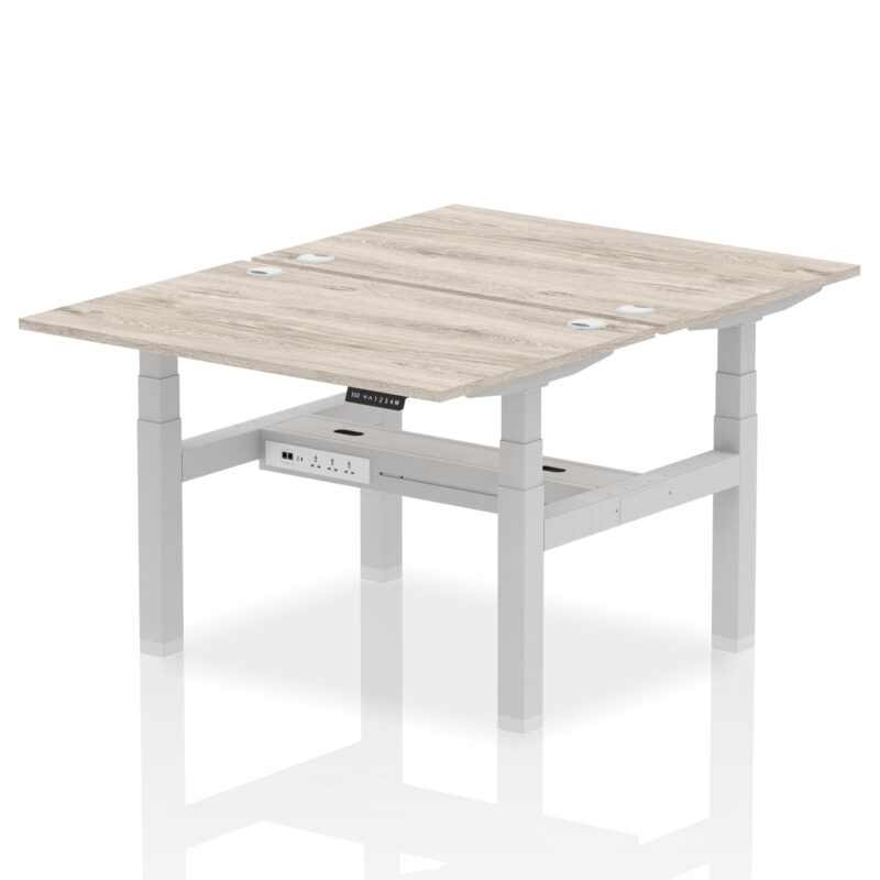 Air Back-to-Back Height Adjustable Bench Desk - 2 Person - Image 8
