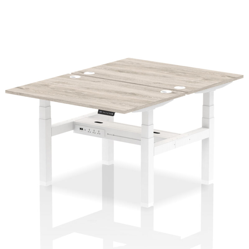 Air Back-to-Back Height Adjustable Bench Desk - 2 Person - Image 9