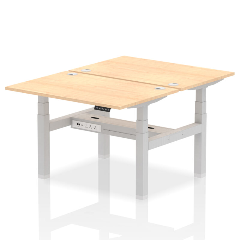 Air Back-to-Back Height Adjustable Bench Desk - 2 Person - Image 11