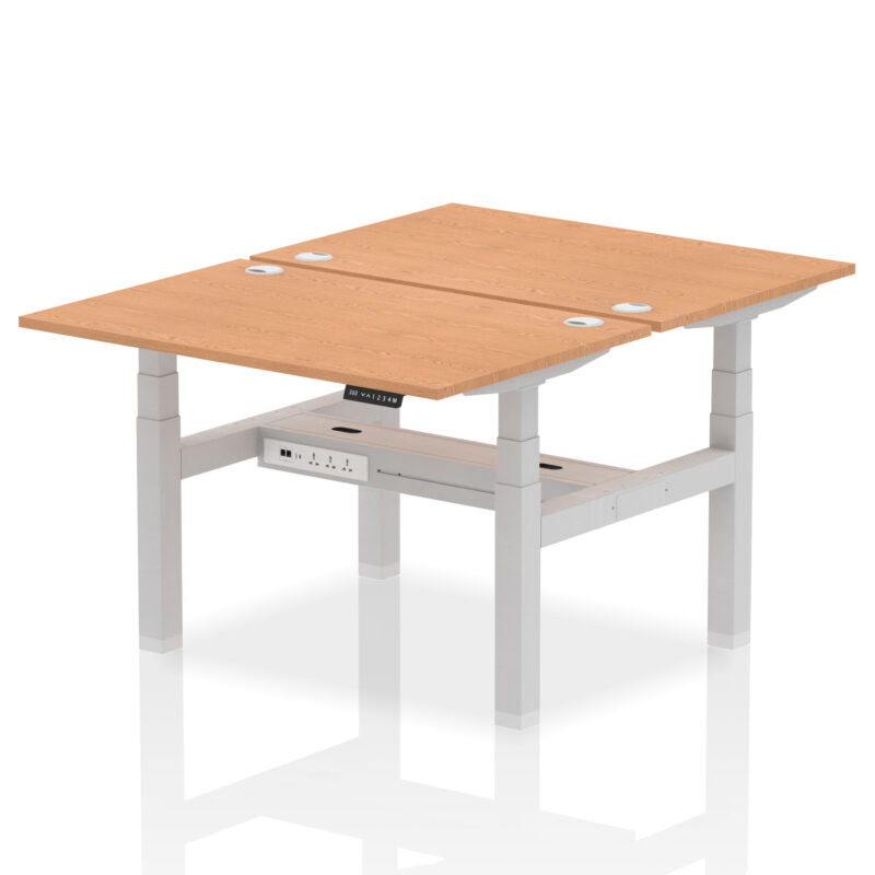 Air Back-to-Back Height Adjustable Bench Desk - 2 Person - Image 14
