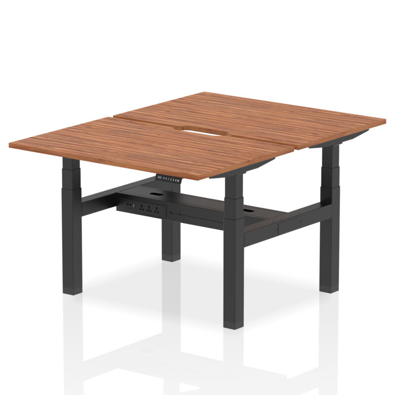 Air Back-to-Back Scalloped Edge Height Adjustable Bench Desk - 2 Person - Image 13