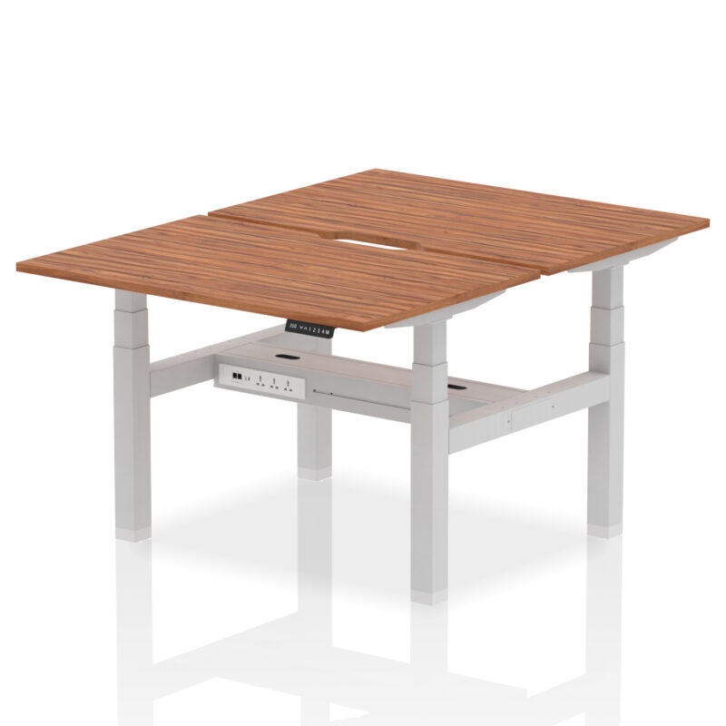 Air Back-to-Back Scalloped Edge Height Adjustable Bench Desk - 2 Person - Image 14