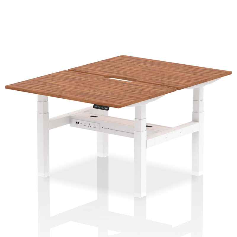 Air Back-to-Back Scalloped Edge Height Adjustable Bench Desk - 2 Person - Image 15