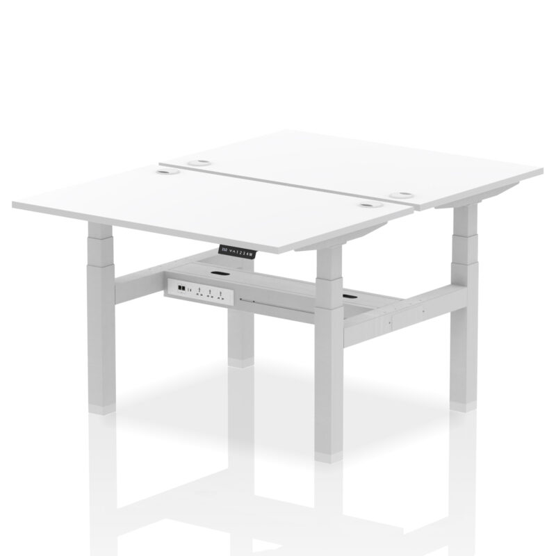 Air Back-to-Back Height Adjustable Bench Desk - 2 Person - Image 20