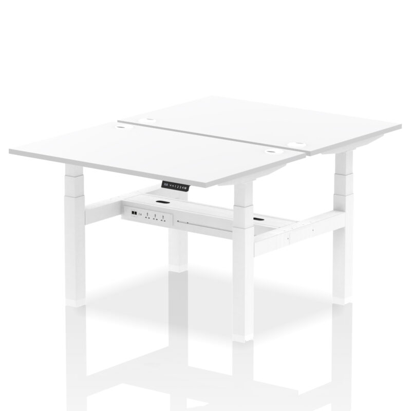 Air Back-to-Back Height Adjustable Bench Desk - 2 Person - Image 21