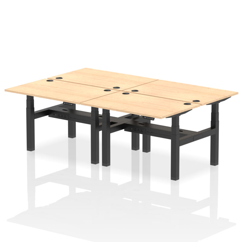 Air Back-to-Back Height Adjustable Bench Desk - 4 Person - Image 10