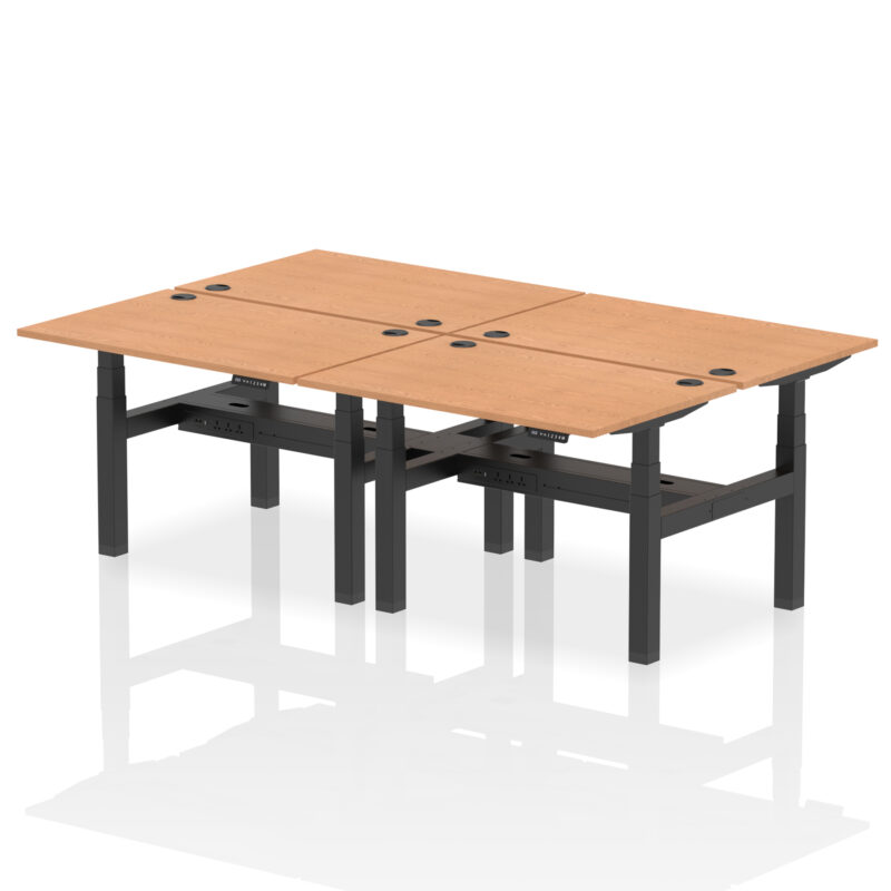 Air Back-to-Back Height Adjustable Bench Desk - 4 Person - Image 13