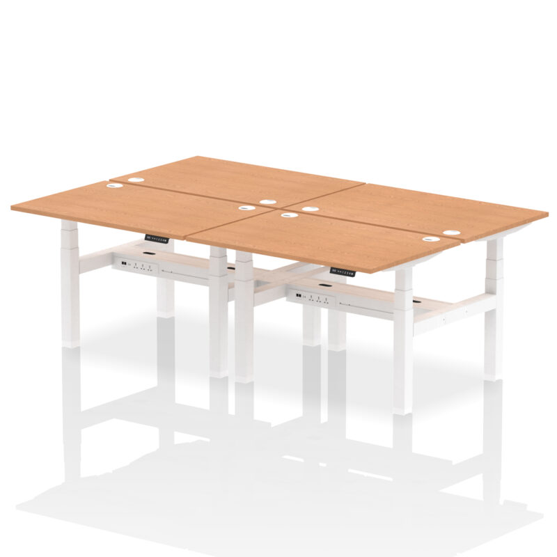 Air Back-to-Back Height Adjustable Bench Desk - 4 Person - Image 15