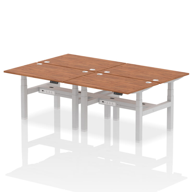 Air Back-to-Back Height Adjustable Bench Desk - 4 Person - Image 17
