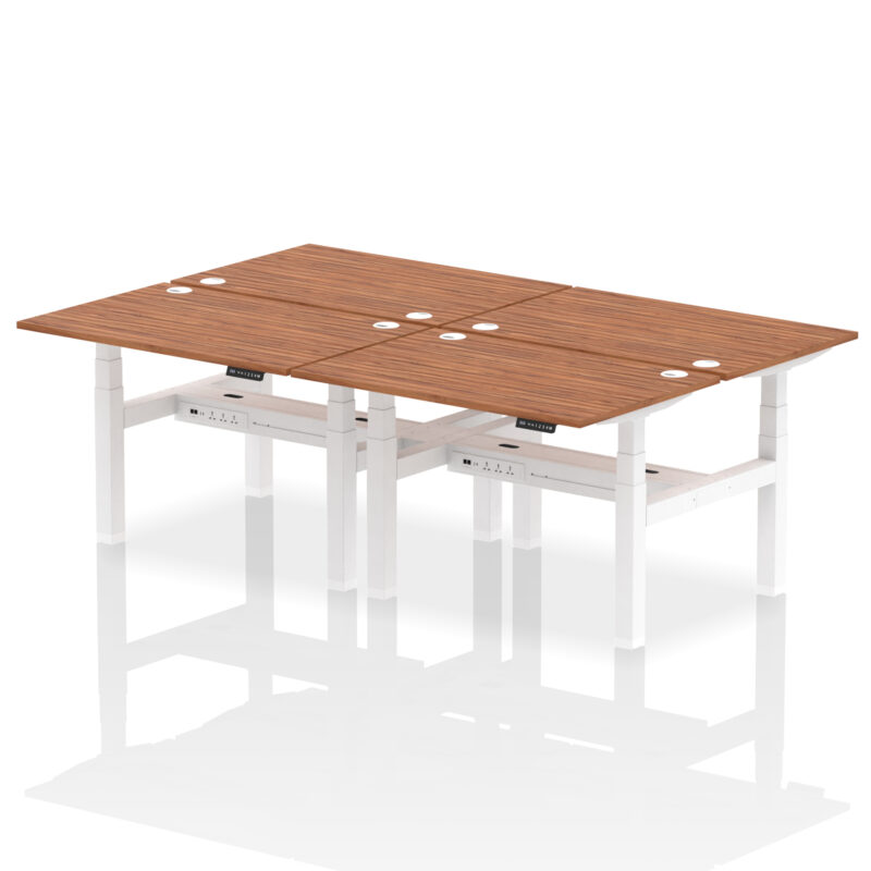 Air Back-to-Back Height Adjustable Bench Desk - 4 Person - Image 18