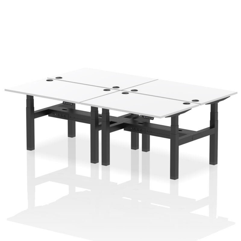 Air Back-to-Back Height Adjustable Bench Desk - 4 Person - Image 19