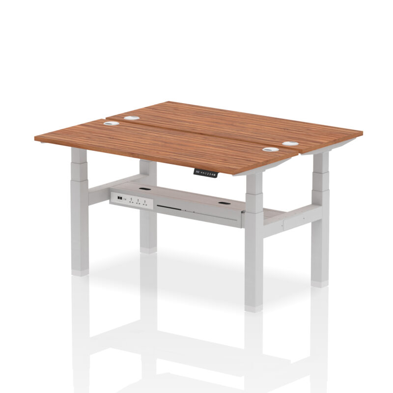 Air Back-to-Back Slimline Height Adjustable Bench Desk - 2 Person - Image 38