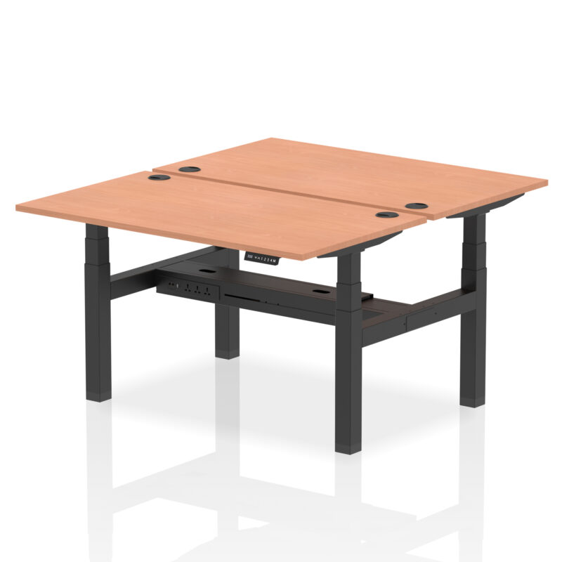 Air Back-to-Back Height Adjustable Bench Desk - 2 Person - Image 22
