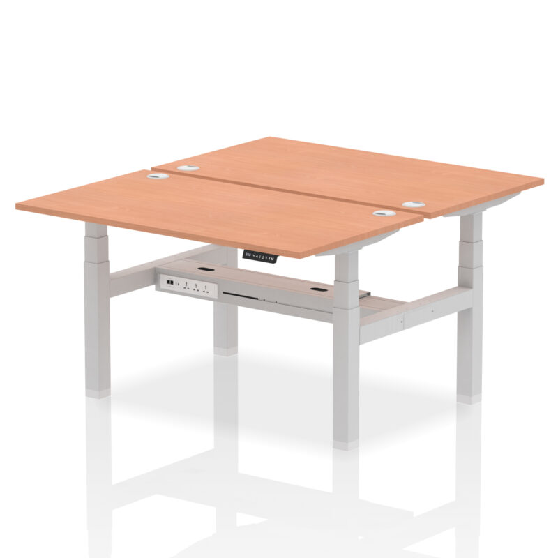 Air Back-to-Back Height Adjustable Bench Desk - 2 Person - Image 23
