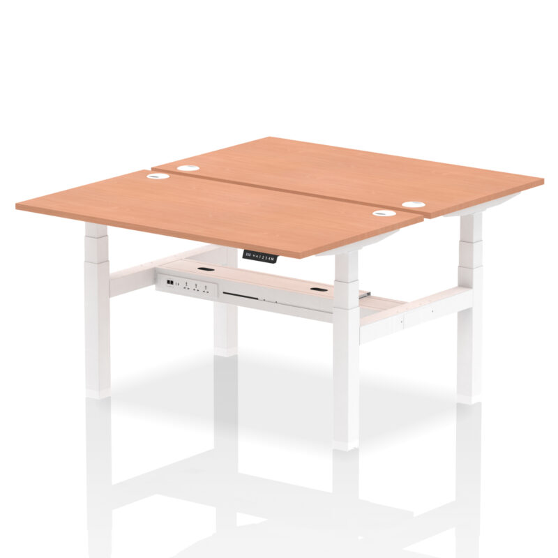 Air Back-to-Back Height Adjustable Bench Desk - 2 Person - Image 24