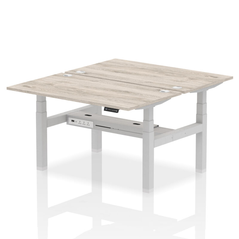 Air Back-to-Back Height Adjustable Bench Desk - 2 Person - Image 29