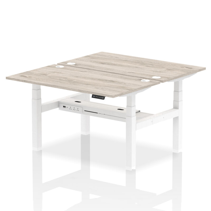 Air Back-to-Back Height Adjustable Bench Desk - 2 Person - Image 30