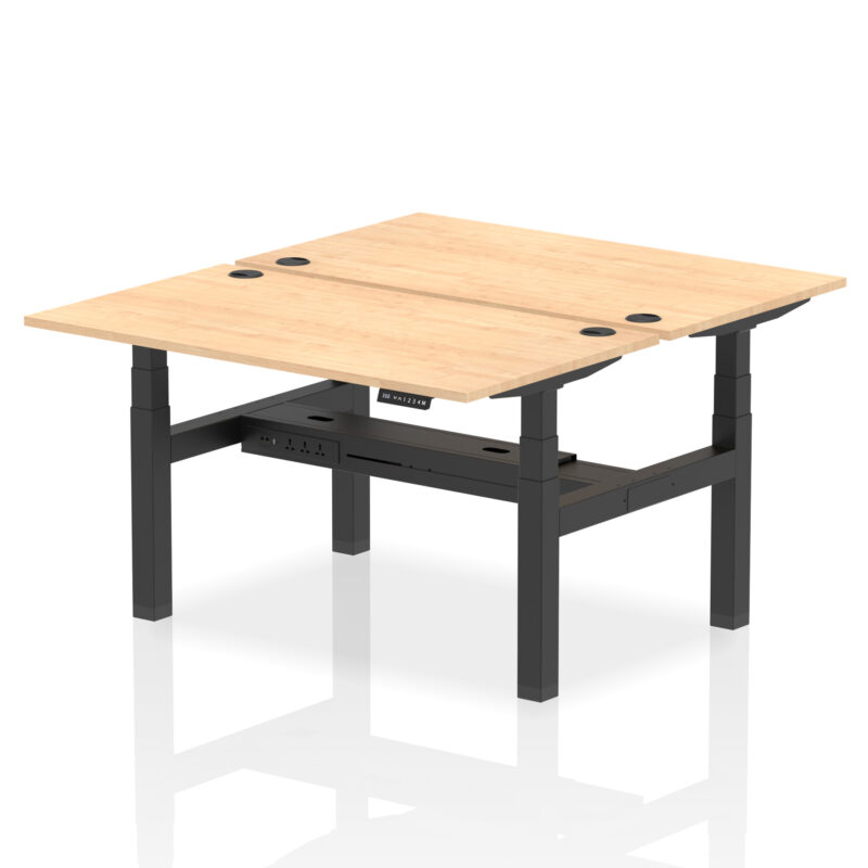 Air Back-to-Back Height Adjustable Bench Desk - 2 Person - Image 31