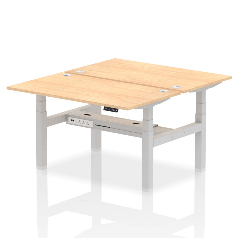 Air Back-to-Back Height Adjustable Bench Desk - 2 Person - Image 32