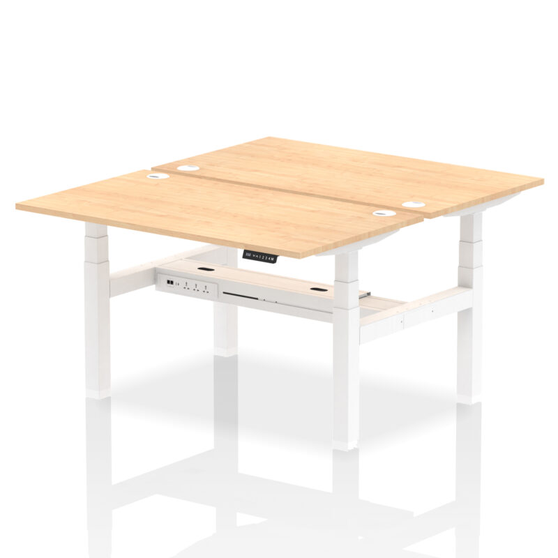 Air Back-to-Back Height Adjustable Bench Desk - 2 Person - Image 33