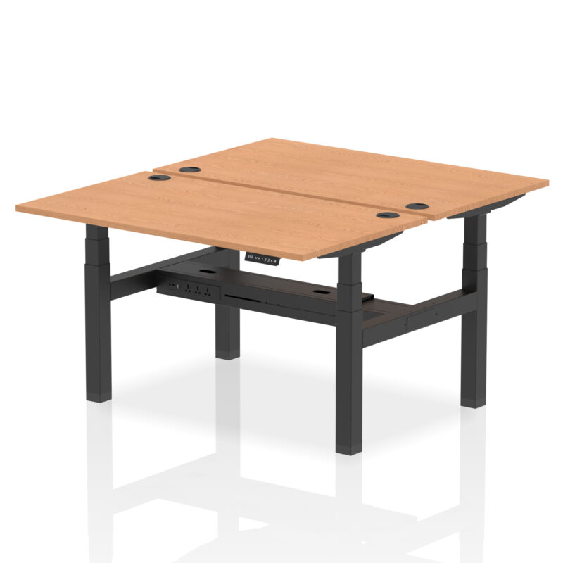 Air Back-to-Back Height Adjustable Bench Desk - 2 Person - Image 34