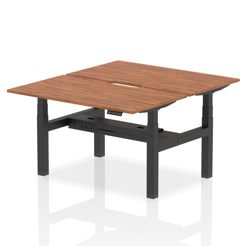 Air Back-to-Back Scalloped Edge Height Adjustable Bench Desk - 2 Person - Image 31