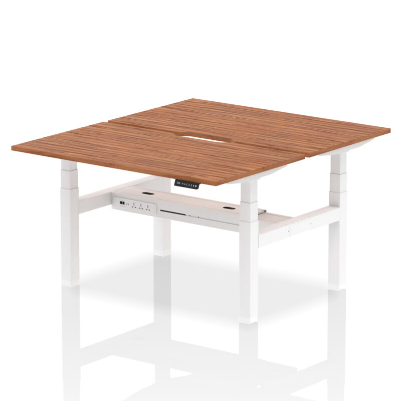 Air Back-to-Back Scalloped Edge Height Adjustable Bench Desk - 2 Person - Image 33