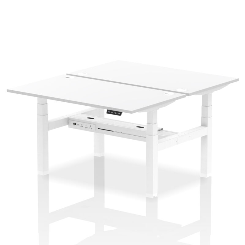 Air Back-to-Back Height Adjustable Bench Desk - 2 Person - Image 42