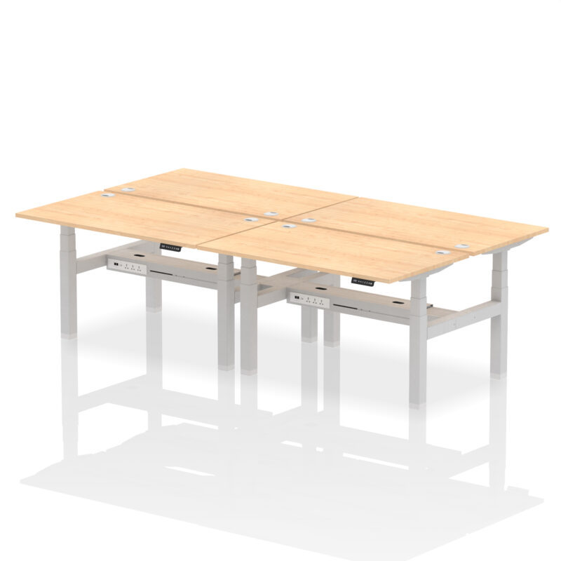 Air Back-to-Back Height Adjustable Bench Desk - 4 Person - Image 32