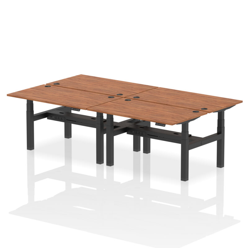 Air Back-to-Back Height Adjustable Bench Desk - 4 Person - Image 37