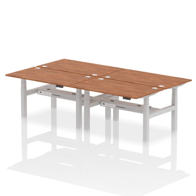 Air Back-to-Back Height Adjustable Bench Desk - 4 Person - Image 38