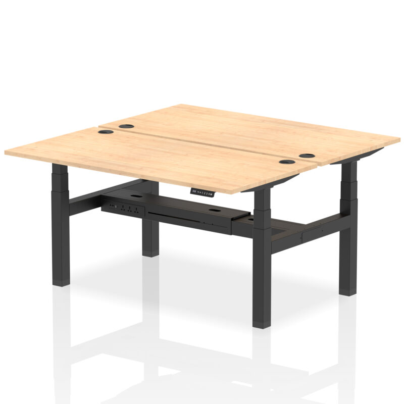 Air Back-to-Back Height Adjustable Bench Desk - 2 Person - Image 52
