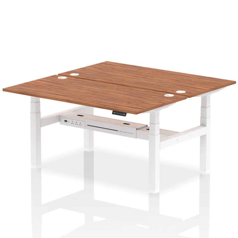 Air Back-to-Back Height Adjustable Bench Desk - 2 Person - Image 60