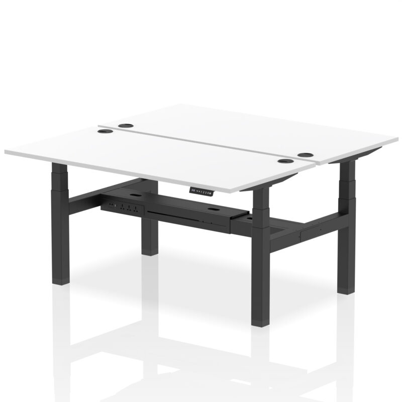 Air Back-to-Back Height Adjustable Bench Desk - 2 Person - Image 61