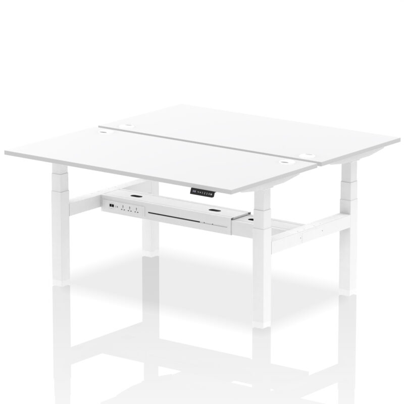 Air Back-to-Back Height Adjustable Bench Desk - 2 Person - Image 63