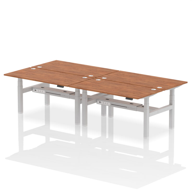 Air Back-to-Back Height Adjustable Bench Desk - 4 Person - Image 56