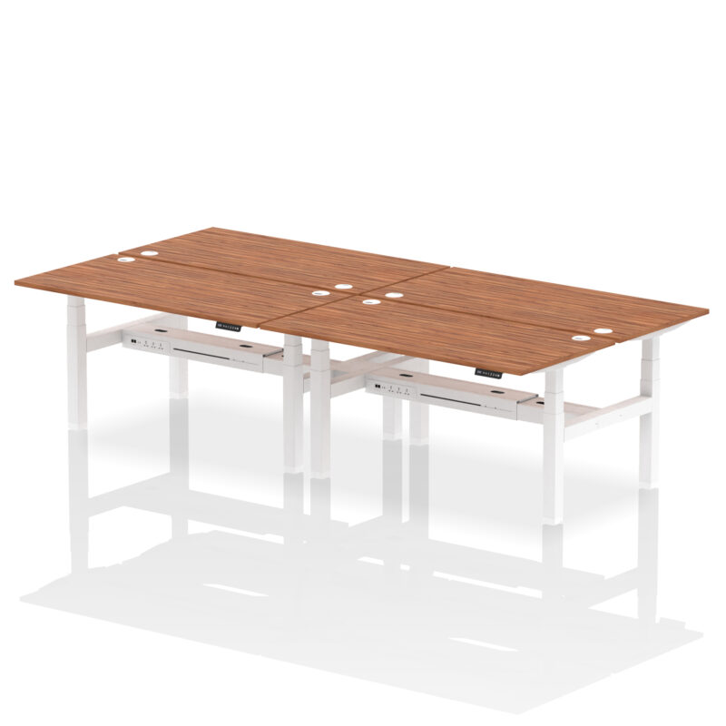 Air Back-to-Back Height Adjustable Bench Desk - 4 Person - Image 60