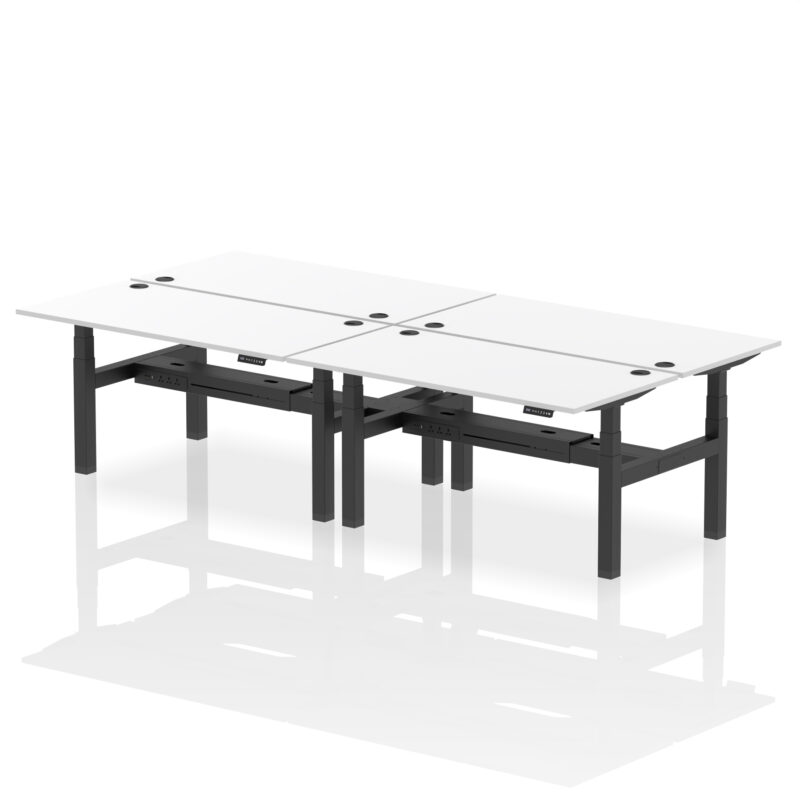 Air Back-to-Back Height Adjustable Bench Desk - 4 Person - Image 61